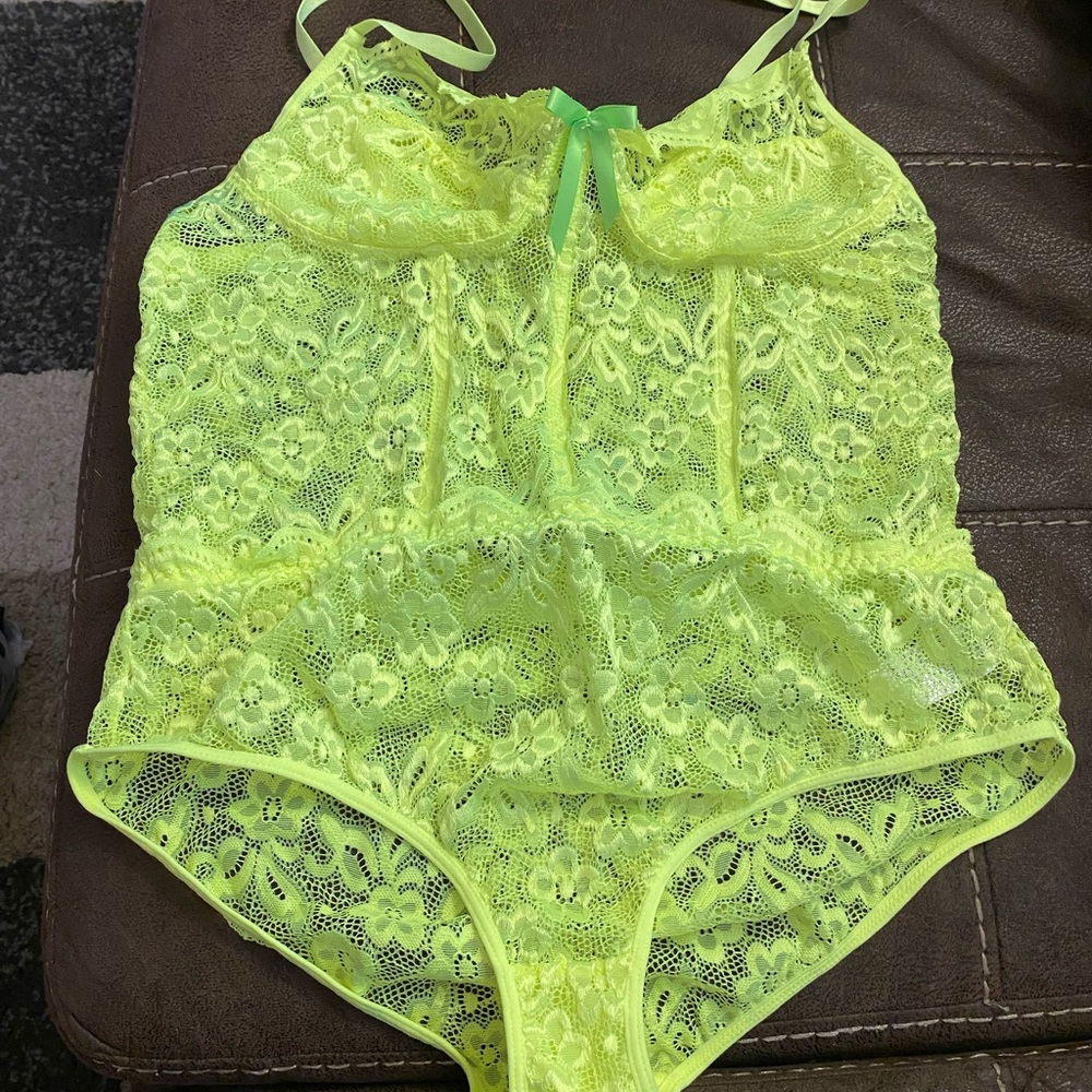 Lime green lingerie